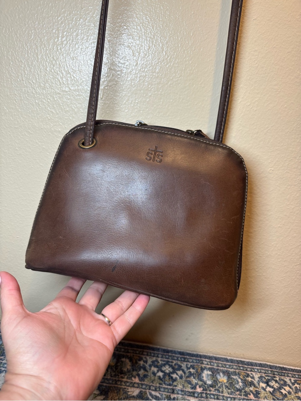 STS Ranchwear Baroness Brown Leather Crossbody Bag